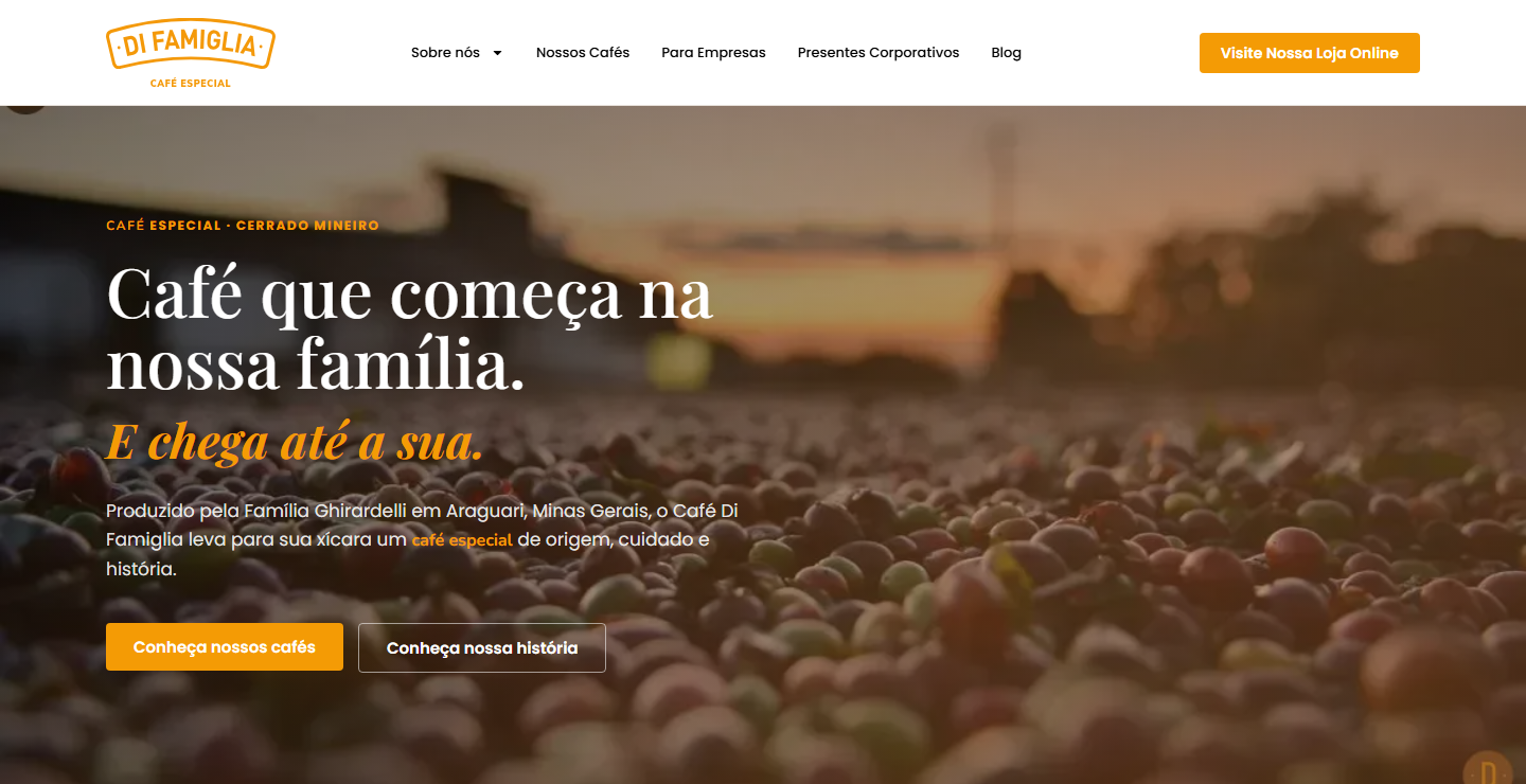 Cafe Di Famiglia - site institucional