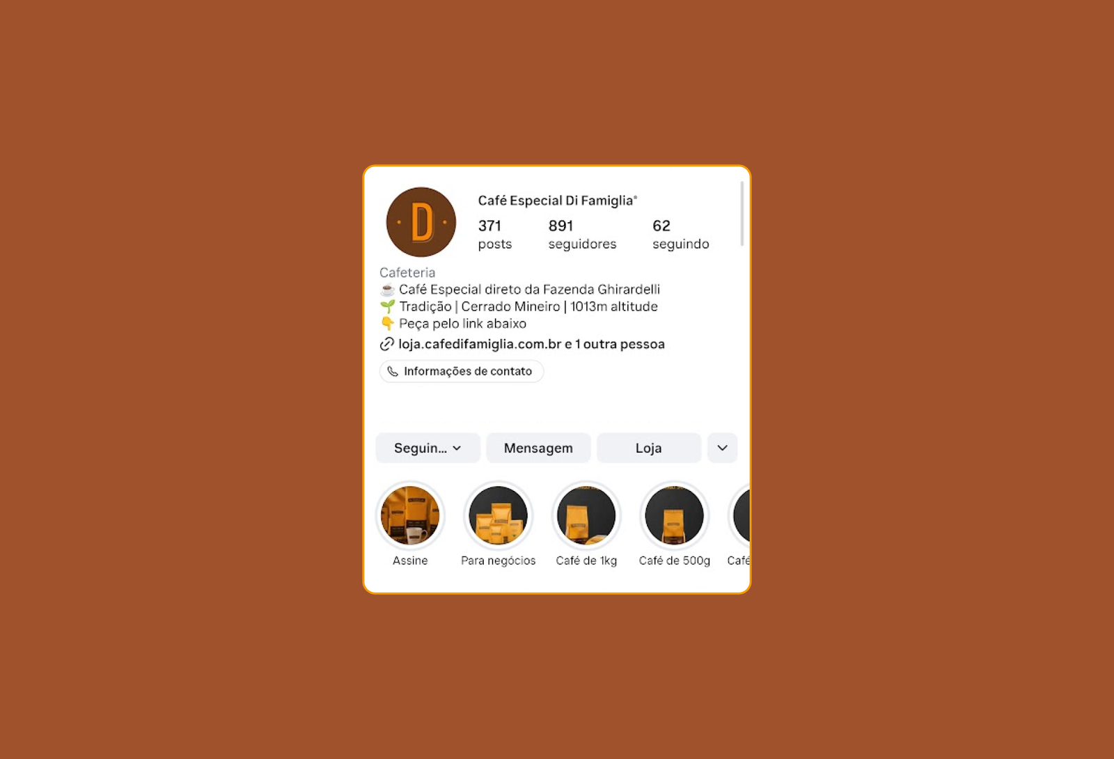 Case Caf? Di Famiglia - grade de Instagram