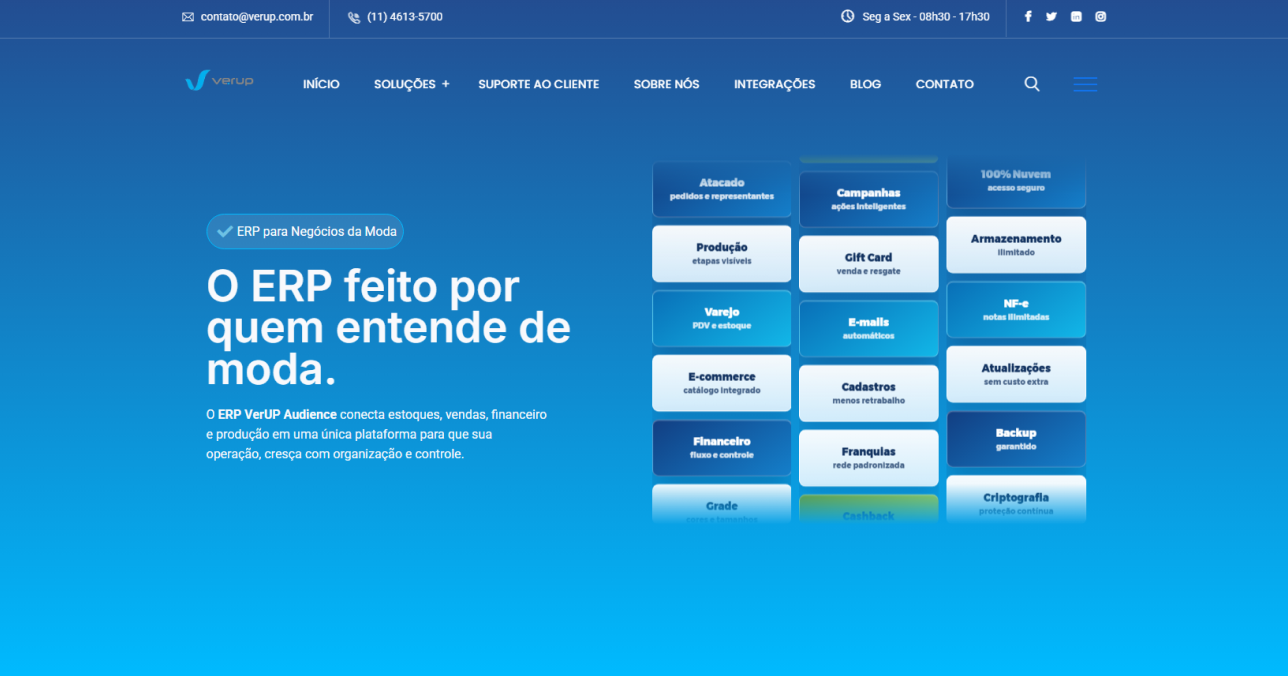 Case VerUP - landing page do projeto
