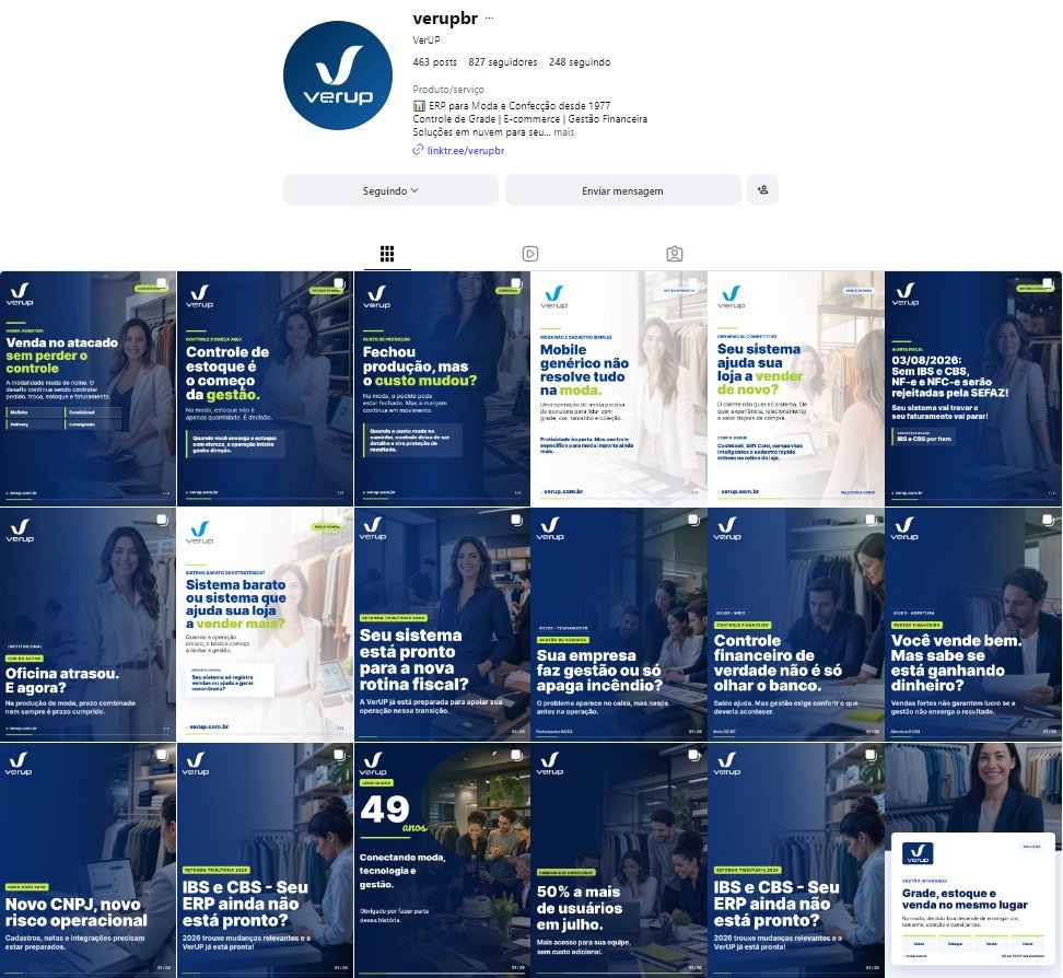Case VerUP - conte?do para redes sociais